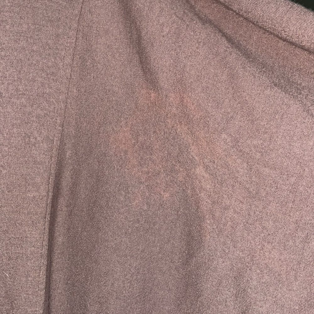 Vintage 70s 80s turtle neck mock long sleeve autumn brown wool dress modest - Picture 5 of 11